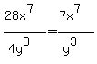 %2828x%5E7%29%2F%284y%5E3%29=%287x%5E7%29%2F%28y%5E3%29