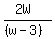 %282W%29%2F%28%28w-3%29%29