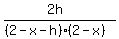 %282h%29%2F%28%282-x-h%29%282-x%29%29