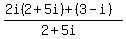 %282i%282%2B5i%29+%2B+%283-i%29%29%2F%282%2B5i%29