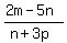 %282m-5n%29%2F%28n%2B3p%29