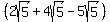 %282sqrt%285%29%2B4sqrt%285%29-5sqrt%285%29%29