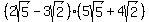 %282sqrt%285%29-3sqrt%282%29%29%285sqrt%285%29%2B4sqrt%282%29%29