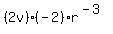 (2v)(-2)r^(-3)