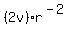 (2v)*r^(-2)