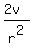 (2v)/r^2