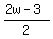 %282w-3%29%2F2