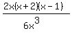 %282x%28x%2B2%29%28x-1%29%29%2F%286x%5E3%29+