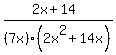 %282x%2B14%29%2F%287x%29%282x%5E2%2B14x%29