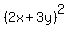 (2x+3y)^2