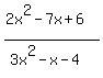 %282x%5E2-7x%2B6%29%2F%283x%5E2-x-4%29