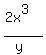 %282x%5E3%29%2F%28y%29