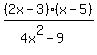 %282x-3%29%28x-5%29%2F%284x%5E2-9%29