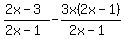 %282x-3%29%2F%282x-1%29-3x%282x-1%29%2F%282x-1%29