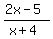 %282x-5%29%2F%28x%2B4%29