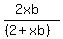%282xb%29%2F%28%282%2Bxb%29%29