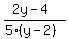 %282y+-+4%29%2F%285%28y+-+2%29%29
