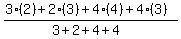 %283%282%29+%2B+2%283%29+%2B+4%284%29+%2B+4%283%29%29%2F%283%2B2%2B4%2B4%29