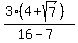 %283%284%2Bsqrt%287%29%29%29%2F%2816-7%29