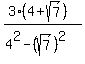 %283%284+%2B+sqrt%287%29%29%29%2F%284%5E2+-+%28sqrt%287%29%29%5E2%29