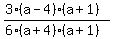 (3(a-4)(a+1))/(6(a+4)(a+1))