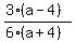 (3(a-4))/(6(a+4))