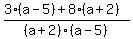 %283%28a-5%29%2B8%28a%2B2%29%29%2F%28a%2B2%29%28a-5%29