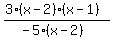 %283%28x+-+2%29%28x+-+1%29%29%2F%28-5%28x-2%29%29