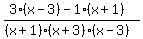 %283%28x-3%29+-+1%28x%2B1%29%29%2F%28%28x%2B1%29%28x%2B3%29%28x-3%29%29