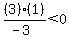 %283%29%281%29%2F%28-3%29%3C0