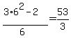 %283%2A6%5E2-2%29%2F%286%29=53%2F3