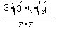 %283%2Asqrt%283%29%2Ay%2Asqrt%28y%29%29%2F%28z%2Az%29