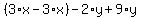 %283%2Ax-3%2Ax%29-2%2Ay%2B9%2Ay%29=17-3