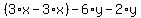 %283%2Ax-3%2Ax%29-6%2Ay-2%2Ay%29=27%2B5