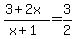 %283%2B2x%29%2F%28x%2B1%29=3%2F2