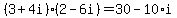 (3+4i)(2-6i)=30-10*i