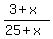 (3+x)/(25+x)
