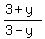 %283%2By%29%2F%283-y%29