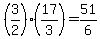 %283%2F2%29%2817%2F3%29=51%2F6