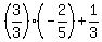 %283%2F3%29%28-2%2F5%29%2B1%2F3
