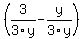%283%2F3y-y%2F3y%29
