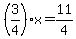 %283%2F4%29x+=+11%2F4