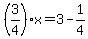 %283%2F4%29x+=+3+-+1%2F4