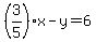 %283%2F5%29x+-+y+=+6