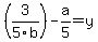 %283%2F5b%29-a%2F5=y