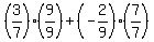 %283%2F7%29%2A%289%2F9%29%2B+%28-2%2F9%29%2A%287%2F7%29