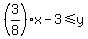 %283%2F8%29x+-+3+%3C=+y