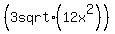 %283+sqrt%2812x%5E2%29%29