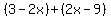 %283-2x%29+%2B+%282x-9%29