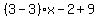 %283-3%29%2Ax-2%2B9%29y=17-3